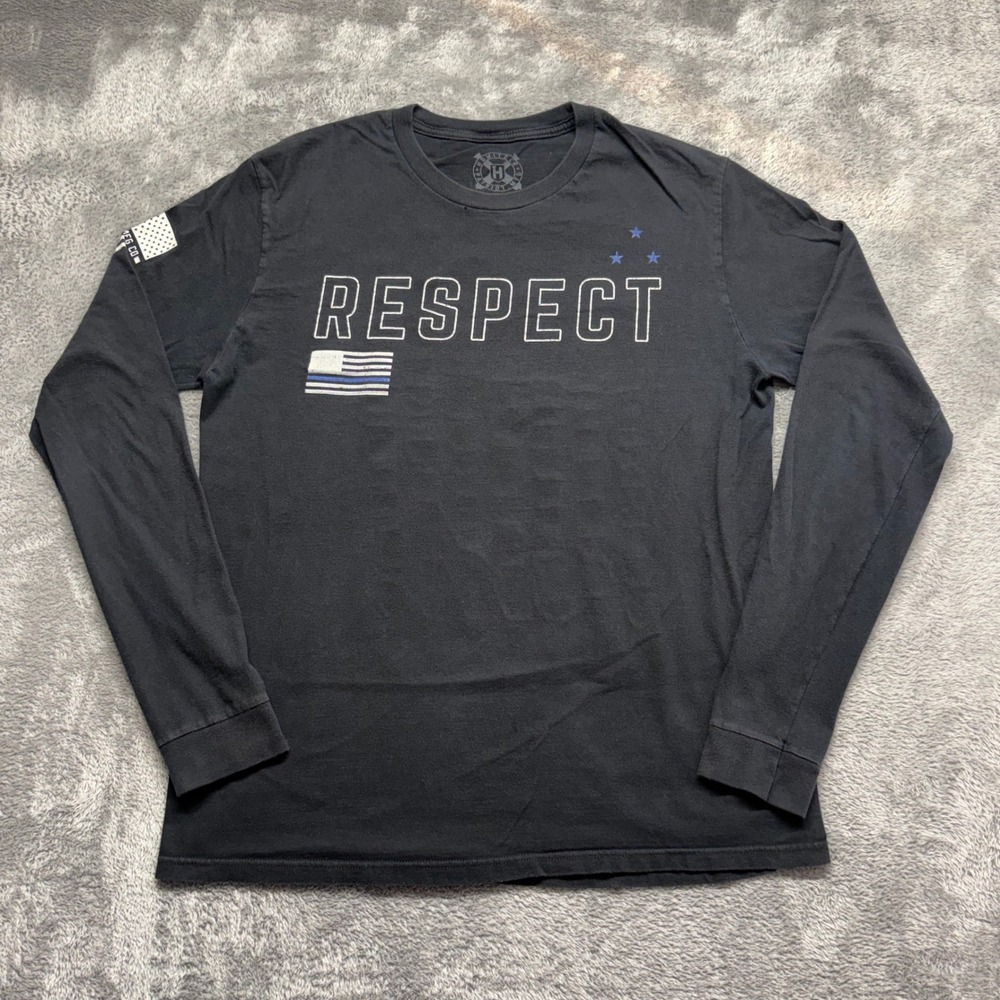 Howitzer Long Sleeve‎ Shirt Women's Medium Black Good Thin Blue Line Graphic